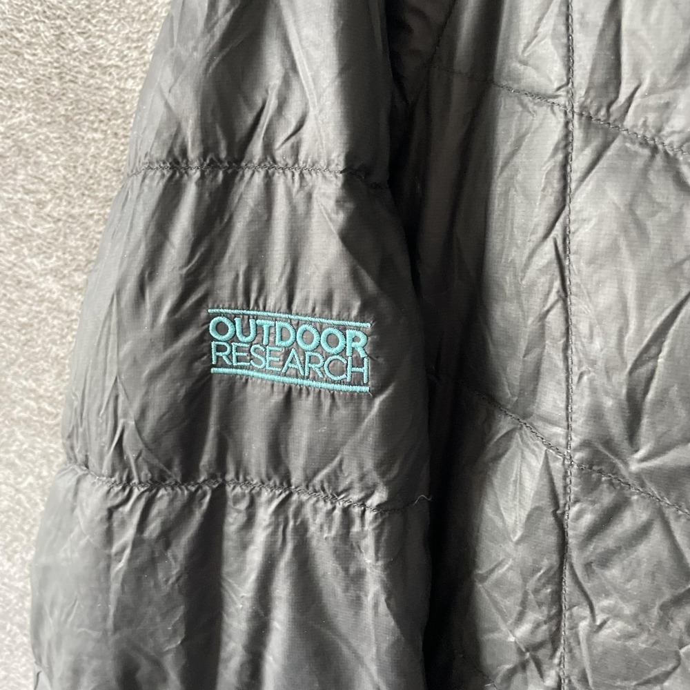 Outdoor Research Sonata Hooded Jacket Womens Medium Black Pertex Down Puffer - Picture 4 of 12